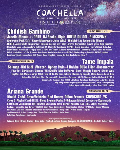 2019 coachella lineup|when does coachella lineup come out.